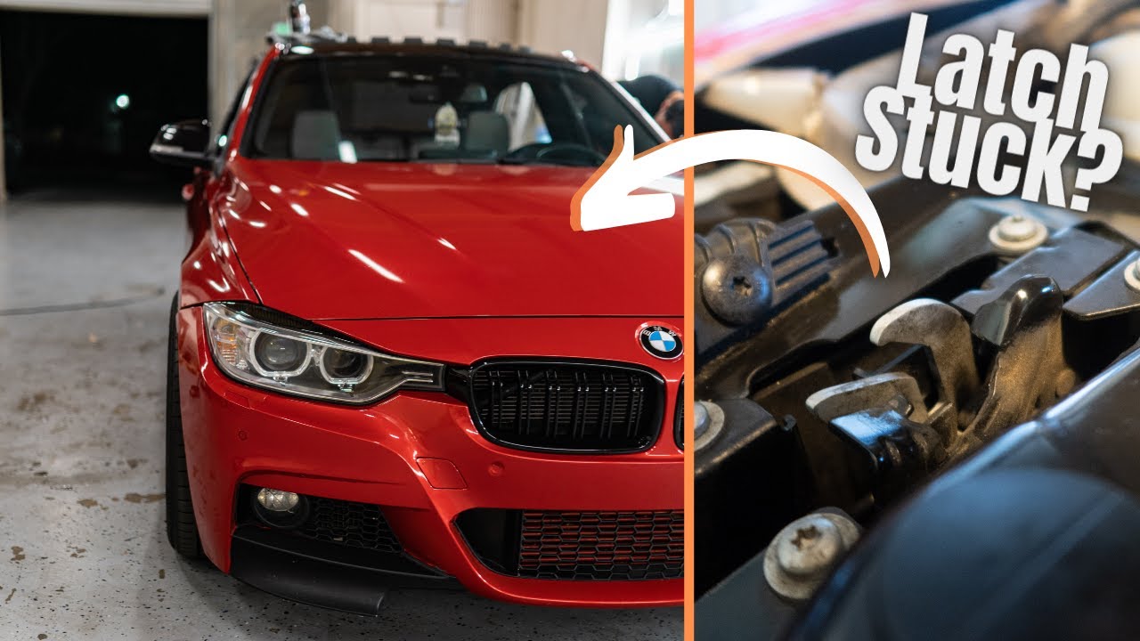 КАК ПОЧИНИТЬ ЗАЩЁЛКУ КАПОТА BMW F30/F32! (ЛЕГКО) (ЗАСТРЯЛА ВНИЗУ)
