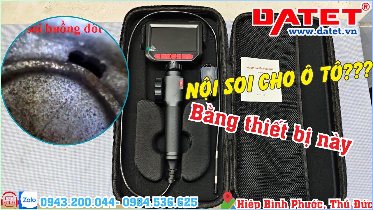 Camera nội soi động cơ, buồng đốt &ocirc; t&ocirc; - xe m&aacute;y c&oacute; đ&egrave;n led hổ trợ t&iacute;nh năng chụp ảnh.