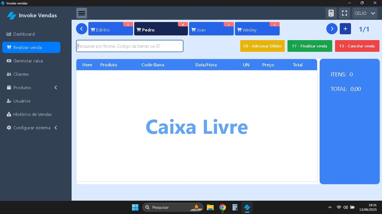 Sistema de vendas grátis, lanchonete, bar, variedades, loja de roupa dentre outros