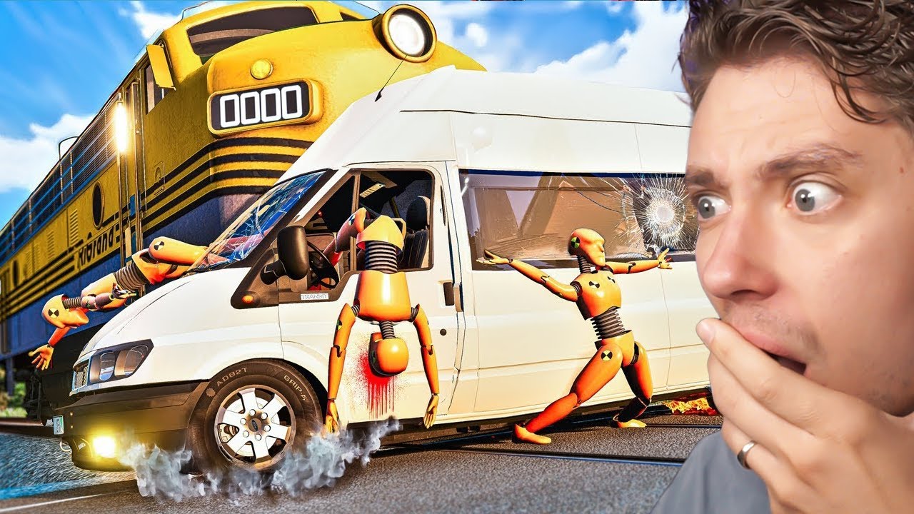 Реакция на реалистичные крушения поездов в beamNG