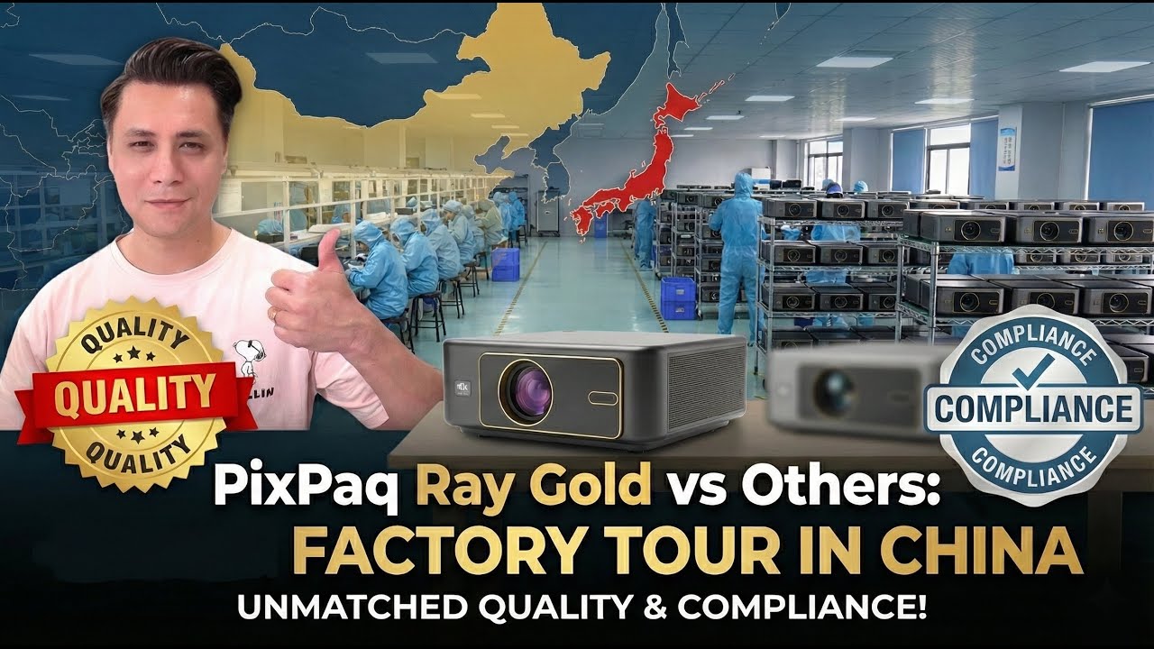 PixPaq Ray Gold vs Other Projectors Which is BEST for Home Theater? | PixPaq Japan Factory Tour