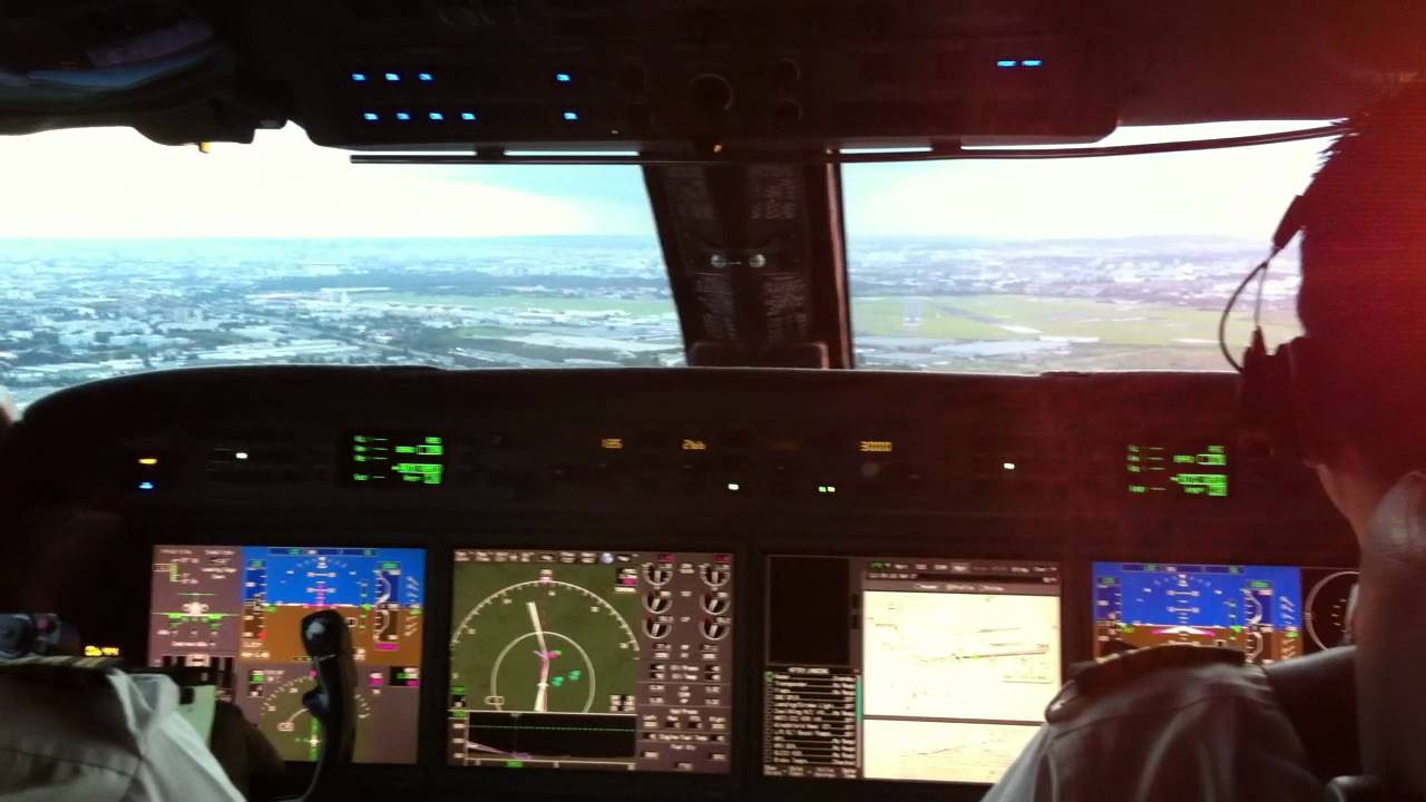 Aterrizaje - Landing Gulfstream G450 Le Bourget LFPB Paris Francia