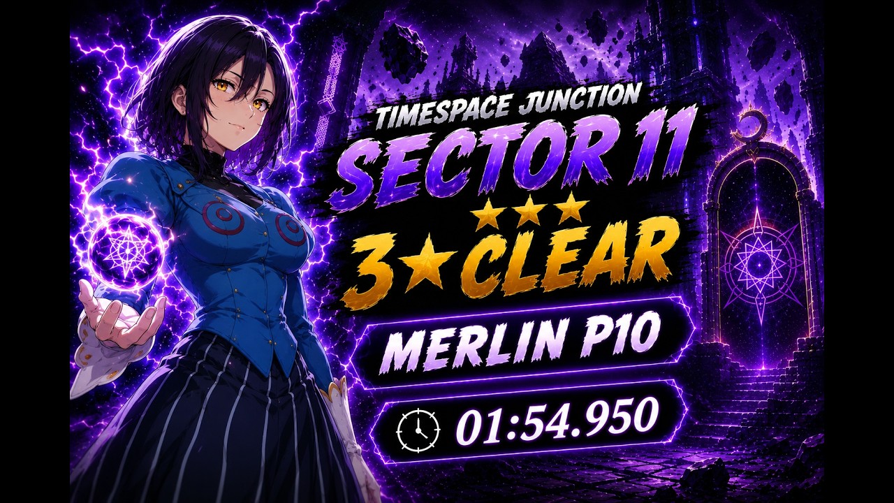 Timespace Junction Sector 11 3★ Clear with Merlin Lightning P10 | 7DS Origin