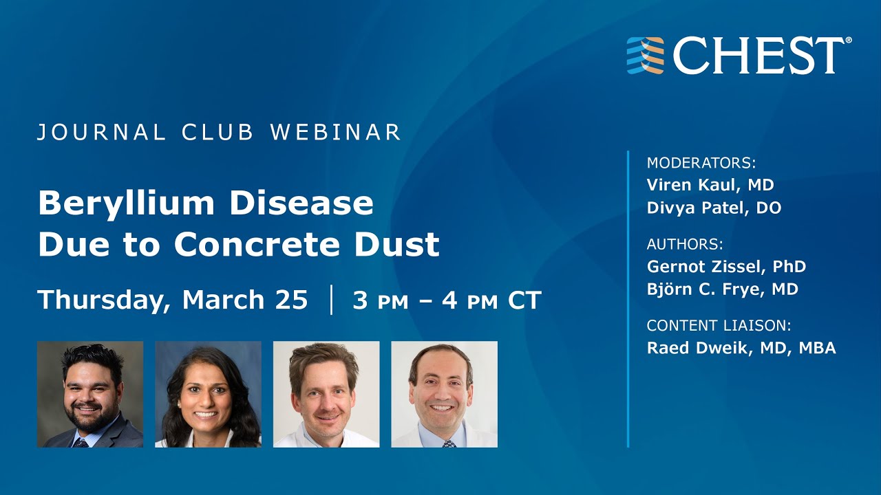 Beryllium Disease Due to Concrete Dust | Journal Club Webinar
