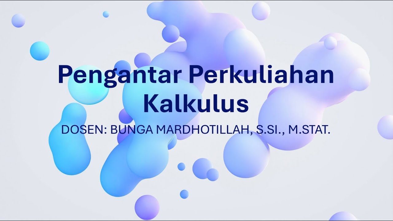 Pengantar Perkuliahan Kalkulus