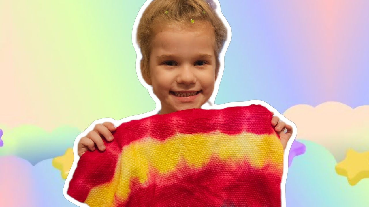 Лилли Делает Батик| Красим Белую Футболку🎨