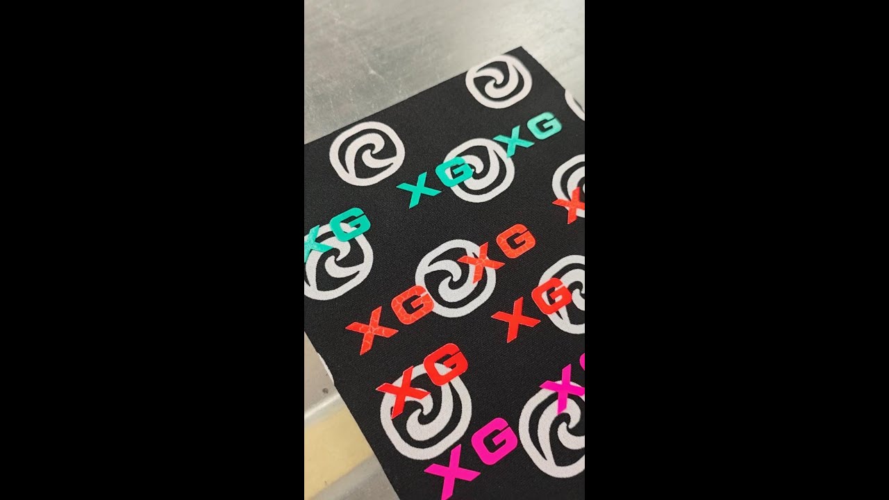 Solvent ink, Water base ink and Silicone printed on EVA compond fabric#silicone #printing