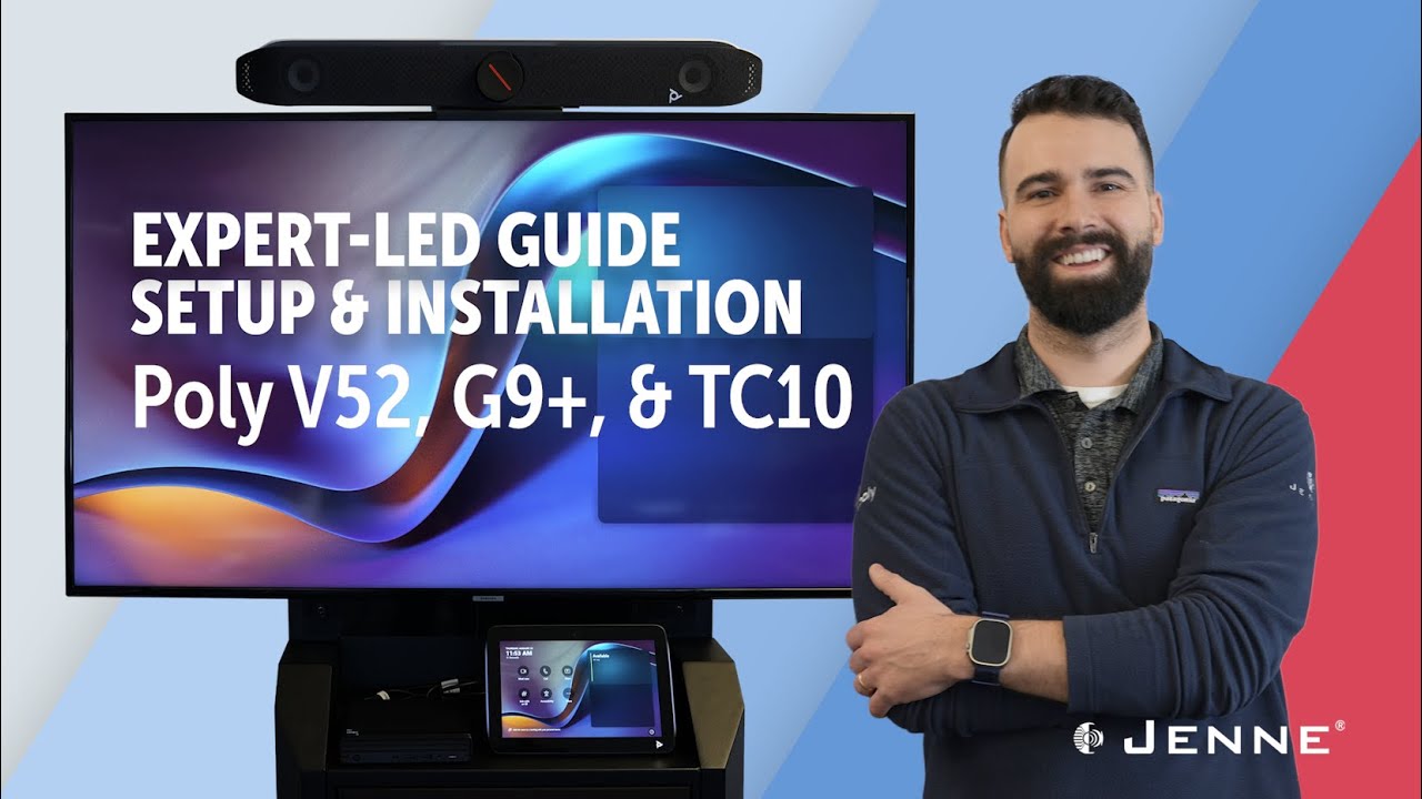 Poly Studio V52 Premium USB Video Bar with G9+ & TC10: Full Install & Setup Guide