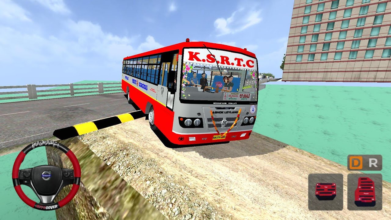 KSRTC Inter State Bus 😱 Indian Traffic + Speed Breaker Test | BUSSID | Bus Simulator Indonesia 