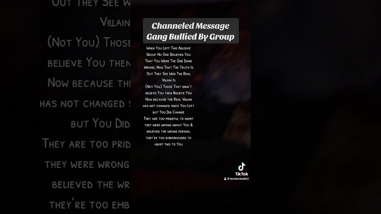 This Group of Bullies/Abusers Are Seeing NOW What was Hidden Then