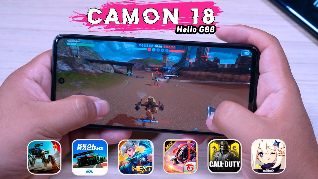 TECNO CAMON 18 NORMAL│Pruebas de POTENCIA y RENDIMIENTO│GENSHIN IMPACT, FREE FIRE MAX, CALL OF DUTY