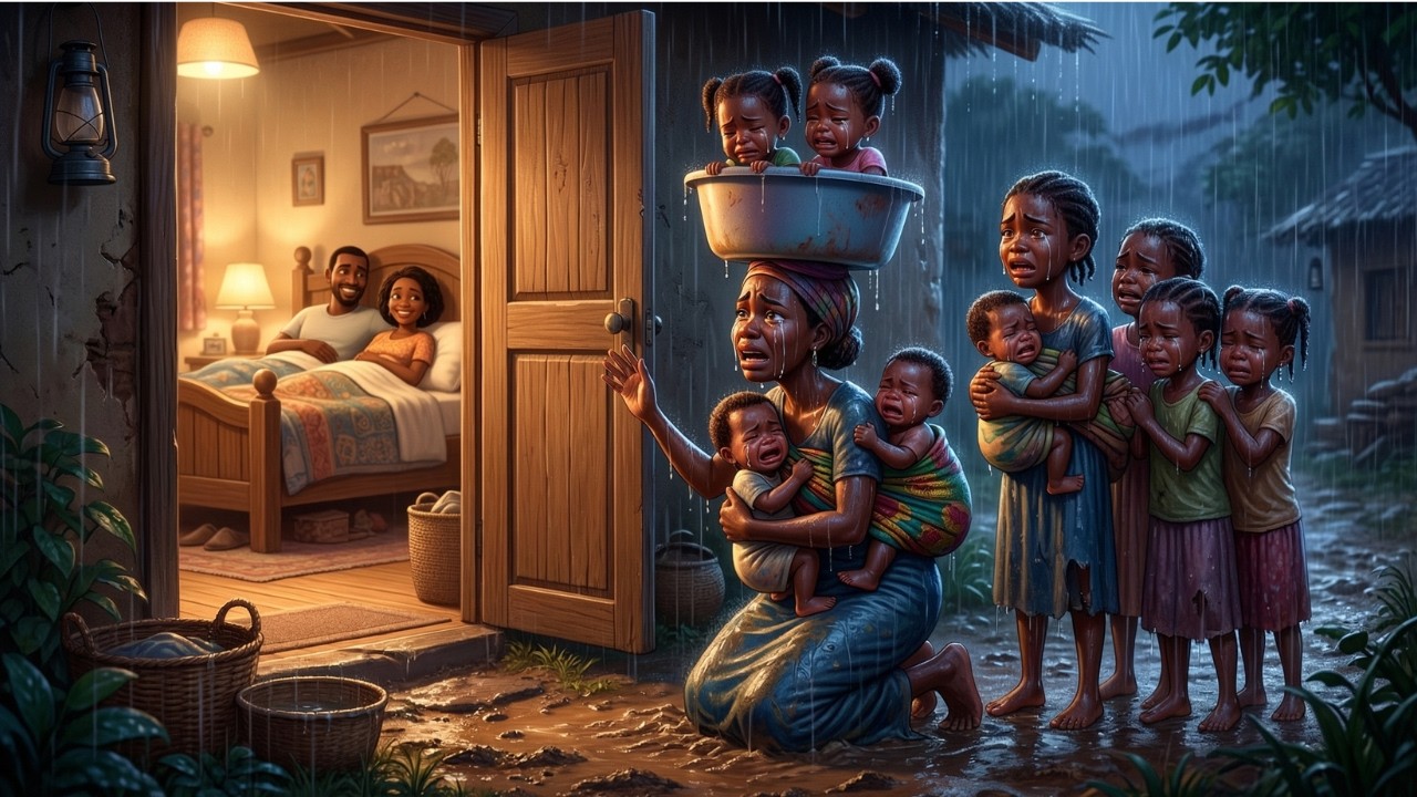 HE THREW HER AND 5 DAUGHTERS INTO THE RAIN BECAUSE SHE COULD NOT GIVE ..... (AFRICAN FOLKTALE)