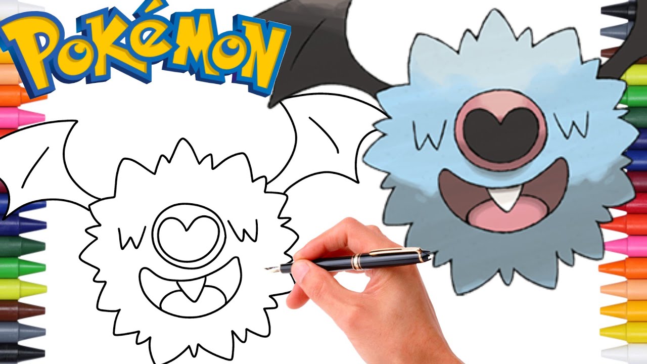 Comment Dessiner LE POKÉMON CHOVSOURIR (Woobat) #527 | Génération 5