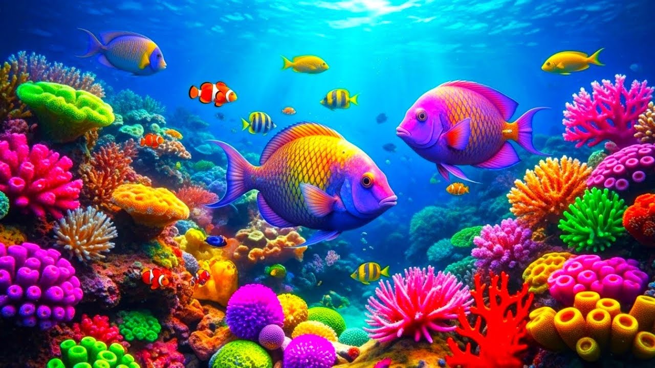 The Best 4K Aquarium - Dive Into The Mesmerizing Underwater Realm, Sea Jellyfish, Coral Reefs. #76