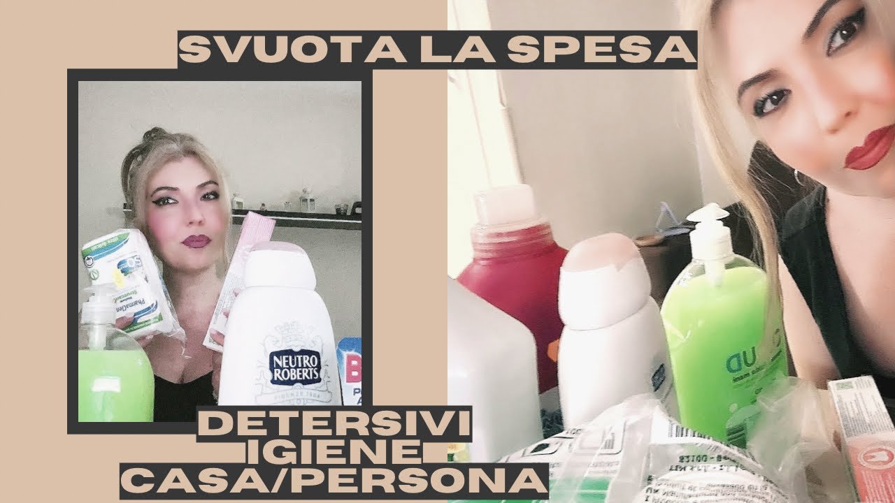 Svuota la spesa detersivi , igiene casa e persona ASMR #relax 