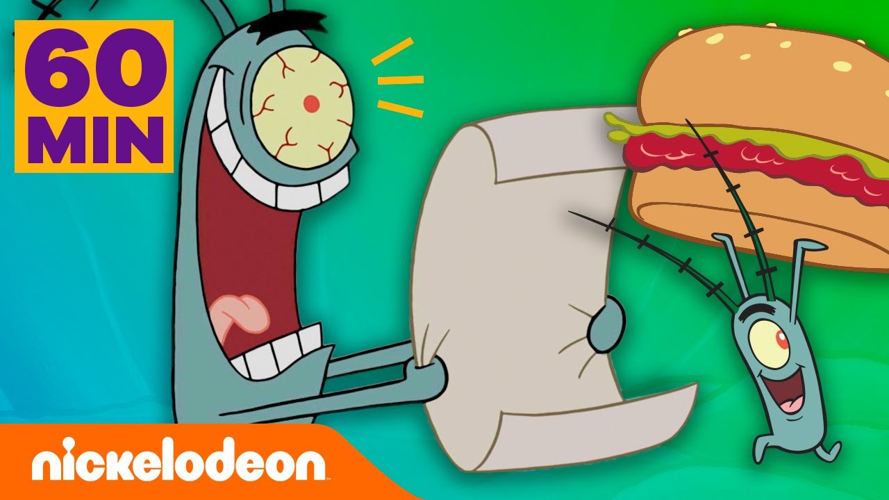 SpongeBob | Godzina najlepszych (najgorszych?) planów Planktona! | Nickelodeon Polska