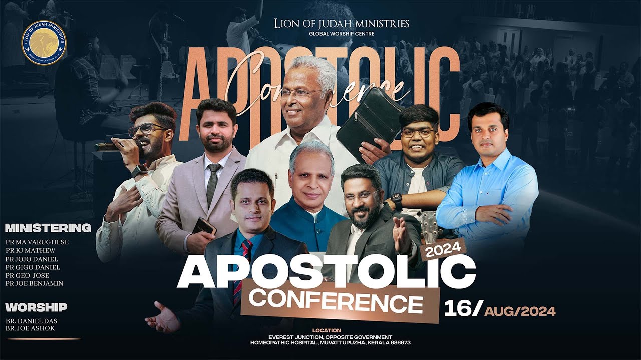🛑 APOSTOLIC CONFERENCE  | PR MA VARUGHESE | DAY 2 Evening Session I Br Joe Ashok | 16-08-2024