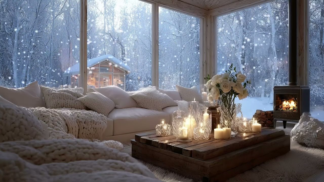 Relaxing Piano Music Fireplace 🔥 Cozy Fireplace with Soft Piano for Sleep & Study