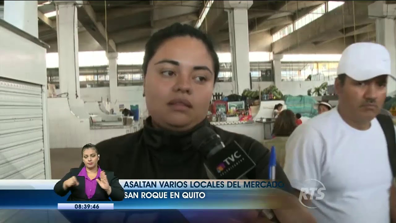 Asaltan varios locales del mercado San Roque en Quito
