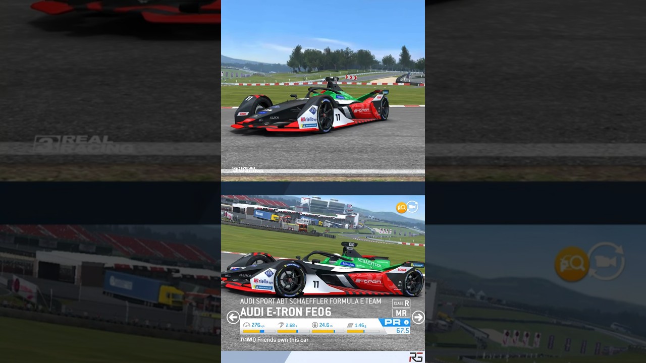 AUDI SPORT ABT SCHAEFFLER FORMULA E TEAM E-TRON FE06 2019 Engine Sound and Dashboard | Real Racing 3