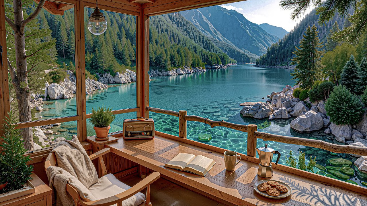Soothing Jazz In The Morning Lakeside Cabin - Mellow Jazz Music For Mental Relaxation