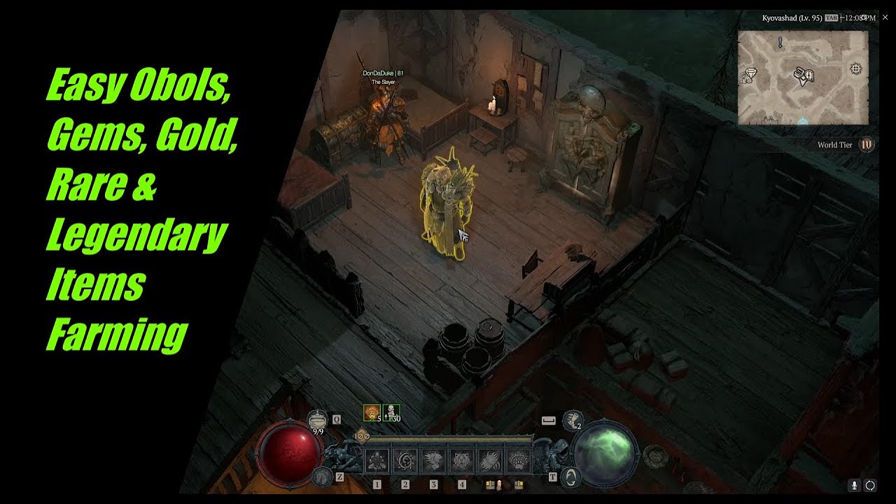 How Where to Farm Easy Obol, Gems, Gold, Rare & Legendary Items - Diablo 4 - Season 1 - Patch 1.1.4
