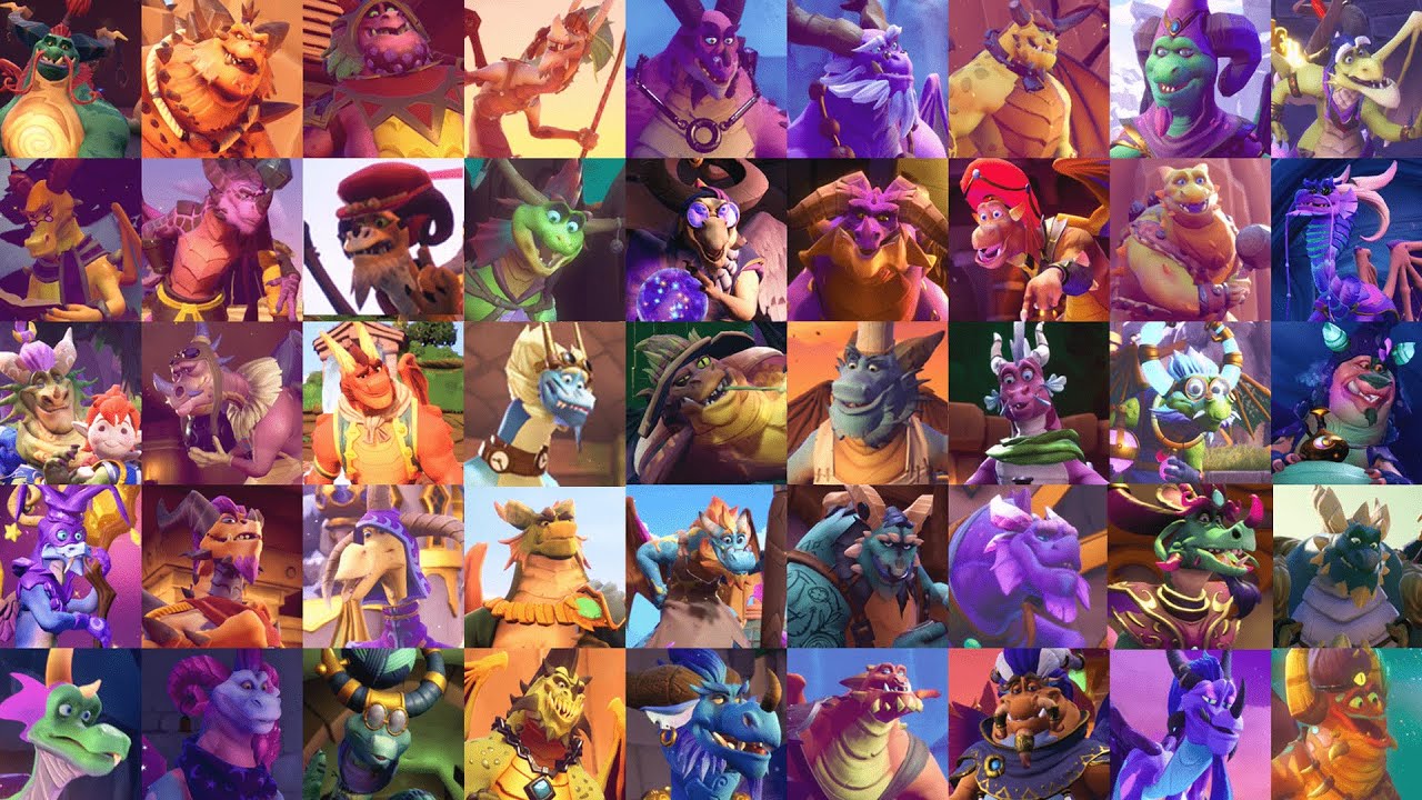 Rating Spyro Reignited Dragons by Smoochability