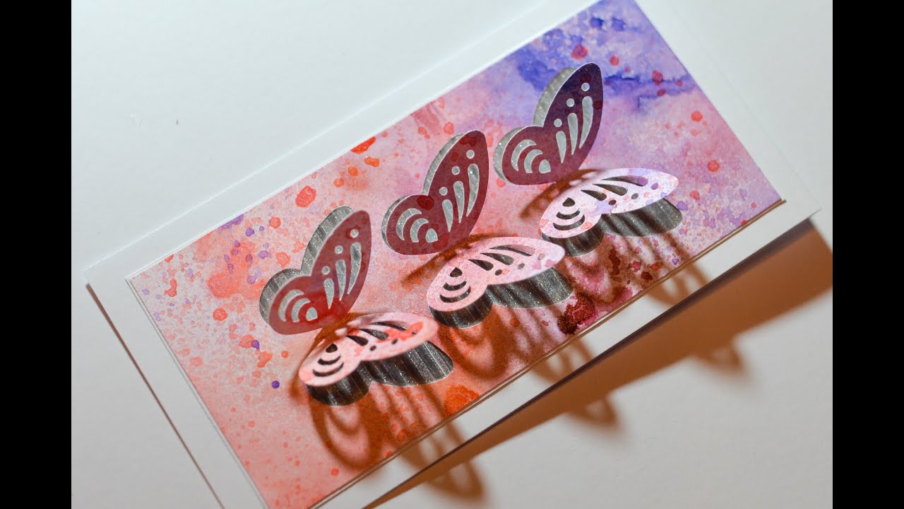 How to Make - Spring Greeting Card Butterflies Watercolor - Step by Step | Kartka Z Motylami