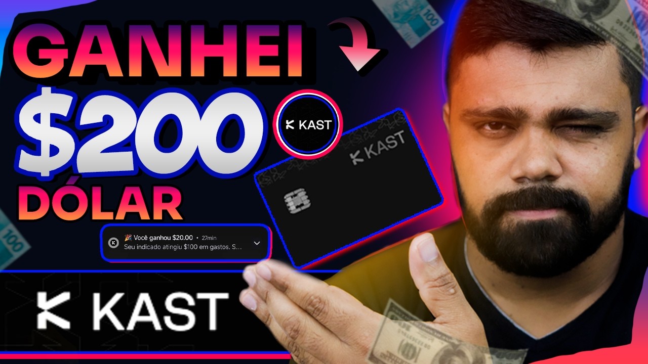 URGENTE! PROMO&Ccedil;&Atilde;O KAST ATUALIZADA $200 D&Oacute;LAR GANHEI CART&Atilde;O ( KAST ) COMO USAR TUTORIAL COMPLETO!