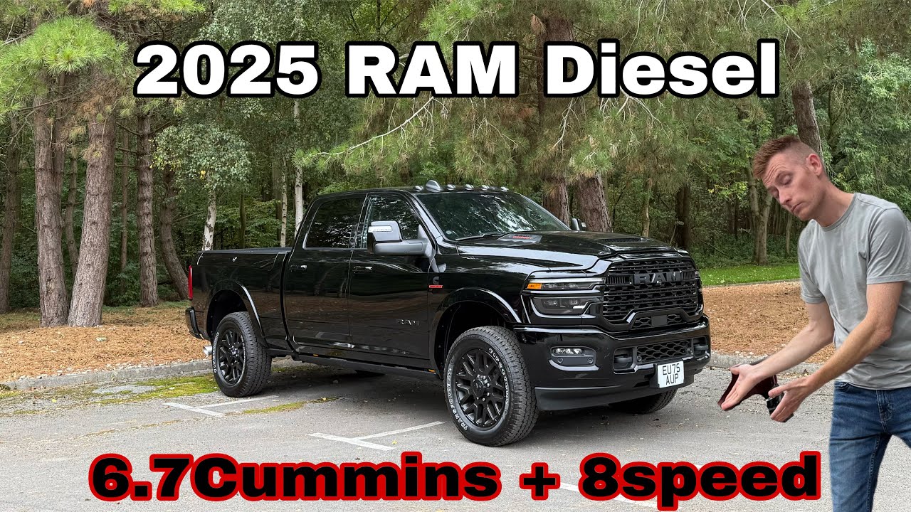Первый 8-скоростной RAM 2500 DIESEL в Великобритании 1075 фунтов-фут + сравнение с RAM 1500 + ско...