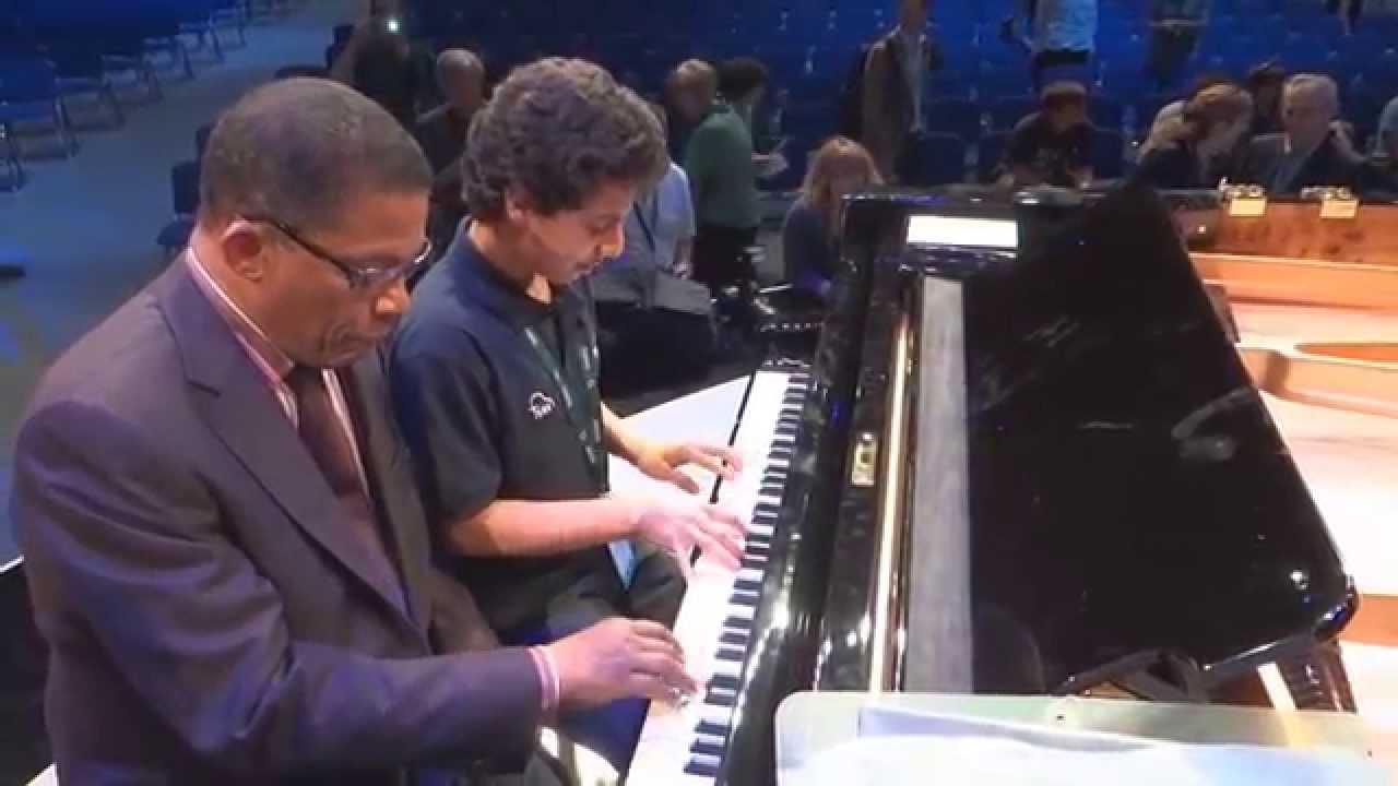 HERBIE HANCOCK jamming with 13 y.o. GEORGIE HERRERA at O2 World Berlin. Cantaloupe Island