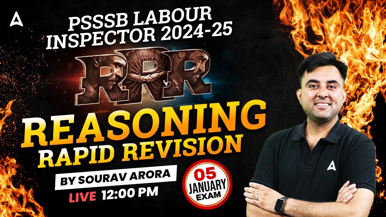 PSSSB Labour Inspector 2024-25 | Reasoning Class | Rapid Revision |By Sourav Arora - @PunjabAdda247