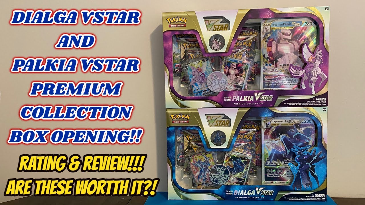 NEW Dialga VSTAR & Palkia VSTAR Premium Collection Box Opening + Rating & Review!!!