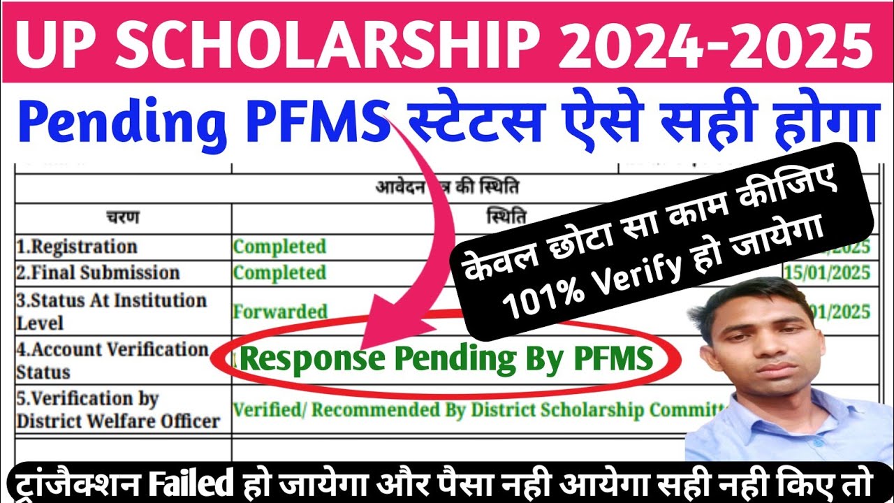 up scholarship response pending by pfms solution response pending by pfms ka matlab #Upscholarship