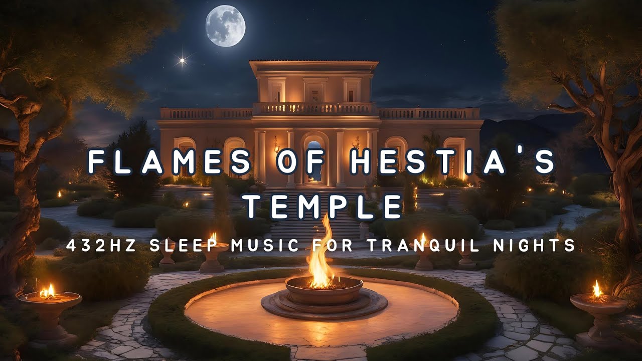 ✨NO MID-ROLL ADS🌜 Flames of Hestia's Temple: 432Hz Sleep Music for Tranquil Nights  🎵😴