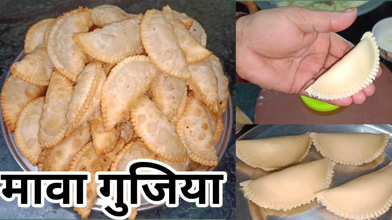 मावा गुजिया घर के खोये से बनाये | Mawa Gujiya Recipe | Khoya Karanji Recipe | Azma Ka Safar 