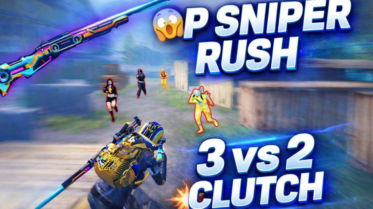 OP Sniper Rush 😱 | 3 vs 2 Clutch | M24 Pro Gameplay BGMI