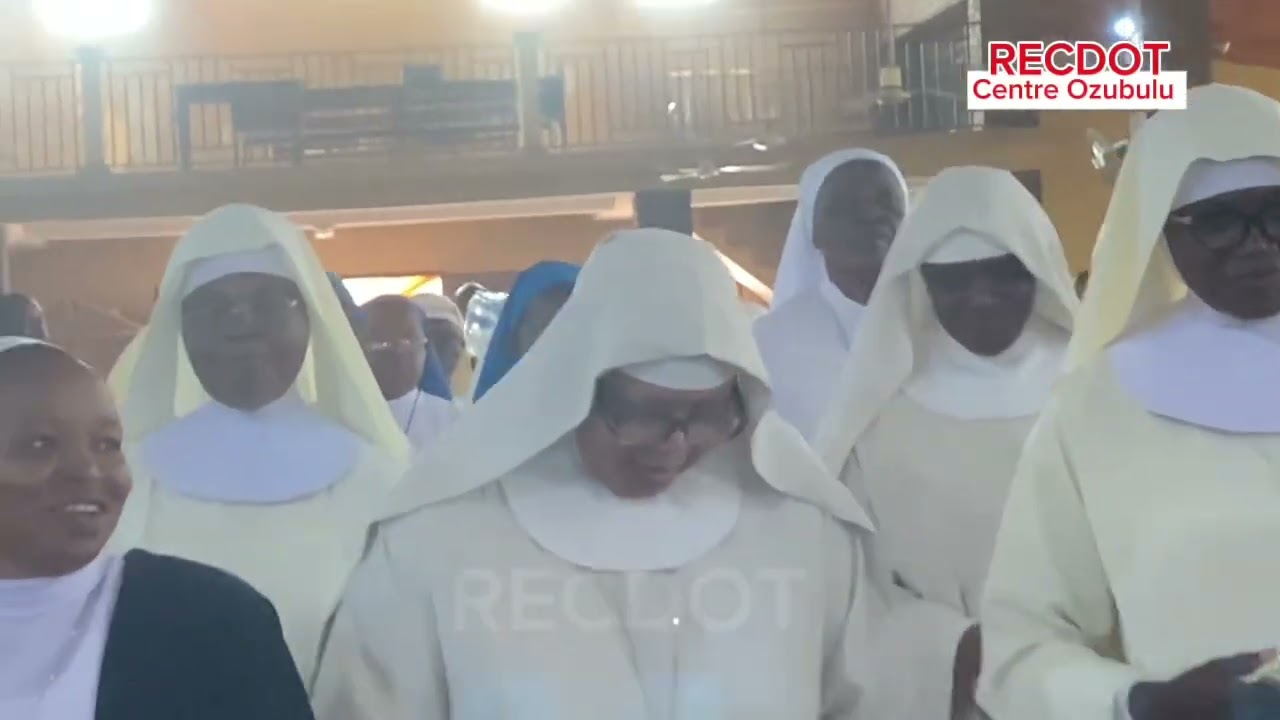 REV. MOTHER MARYANTHONIA NZOM OSB AFTER HER ABBATIAL BLESSING IN HER MONASTERY 