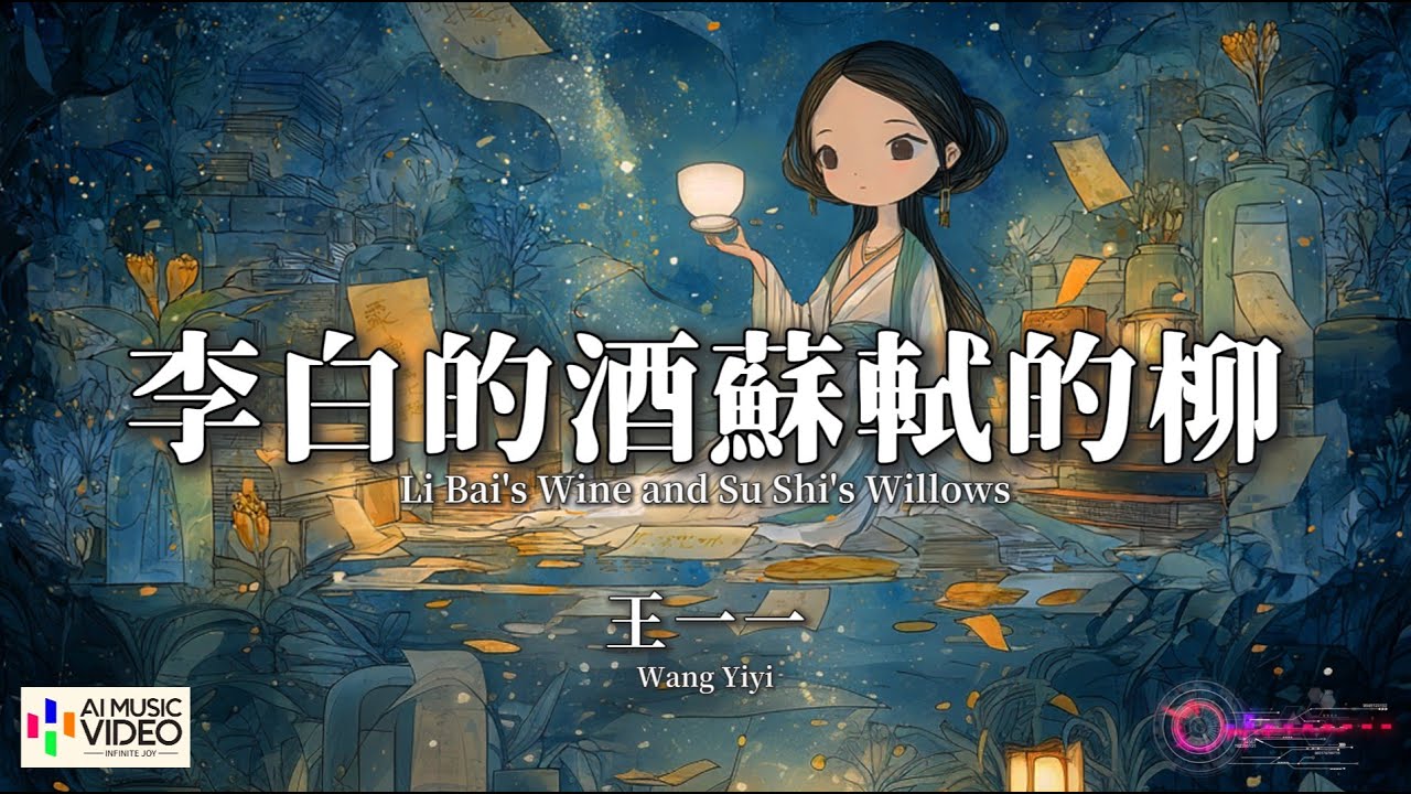 【高清MV】王一一 - 李白的酒蘇軾的柳【Pinyin + Eng Sub | AI音樂視頻 | 繁體拼音英文動態字幕】Wang Yi Yi【王一一 - 李白的酒苏轼的柳】