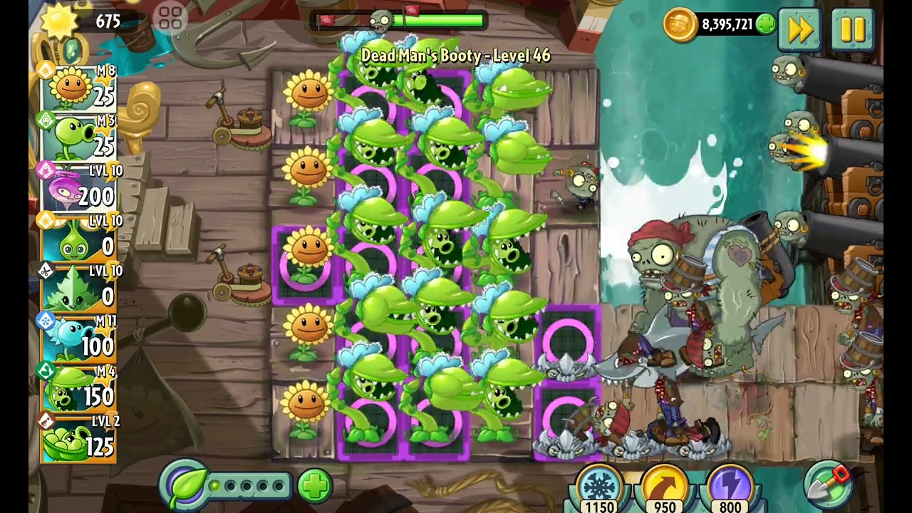 PVZ2: Dead Man's Booty level 46 #zombies #games #plantsvszombies #pvz #jump
