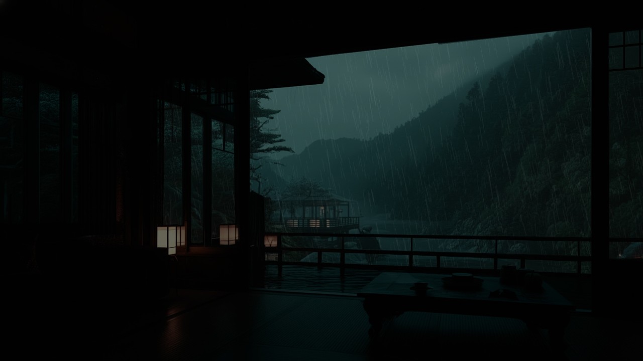 Spring Garden in Gentle Night Rain 🌧️ (No Ads) | Blossom Rain Ambience for Deep Sleep