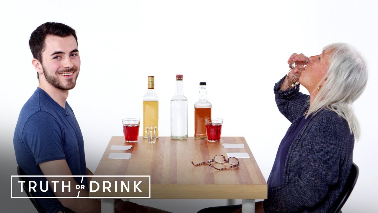 Me and My Grandmother Play Truth or Drink | Truth or Drink | Cut