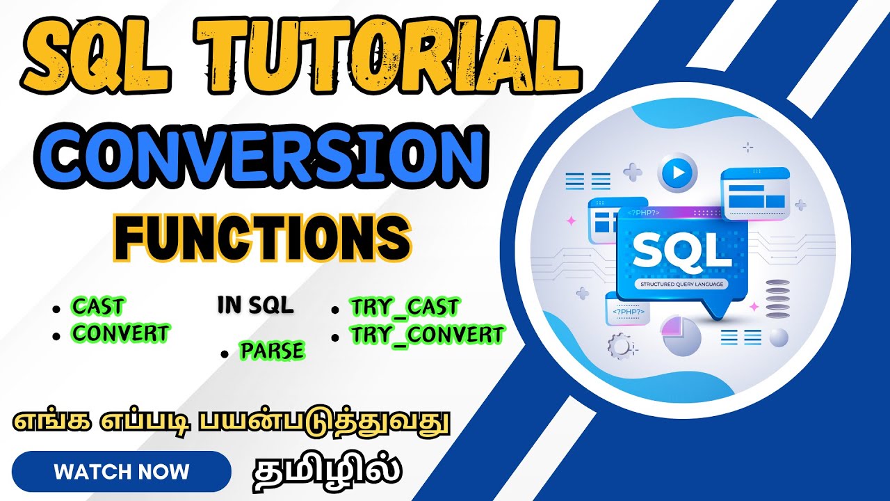 Conversion Functions in SQL | Functions in SQL | Types of SQL Function | SQL Tutorial for Beginners