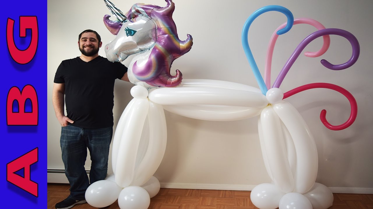 DIY Lifesize Balloon Unicorn Party Decoration Tutorial Idea  Awesome!