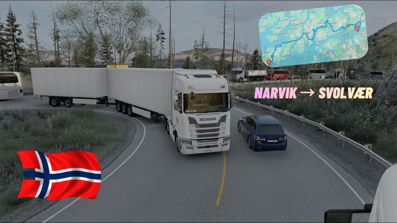 Breathtaking Norway Roads 🇳🇴 | Narvik → Svolvær | Real Graphics | Realistic ETS2