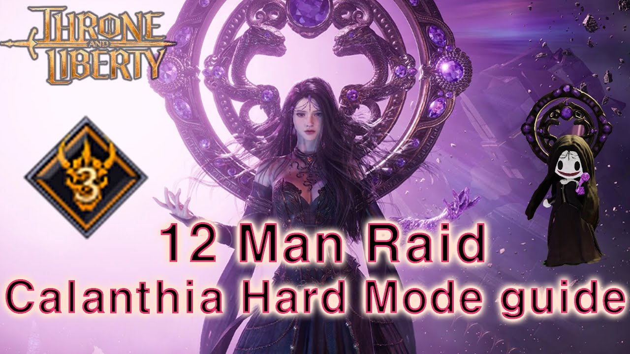 Throne and Liberty - 12 Man Raid  Calanthia Last Boss Hard Mode guide - TANK PoV  #global