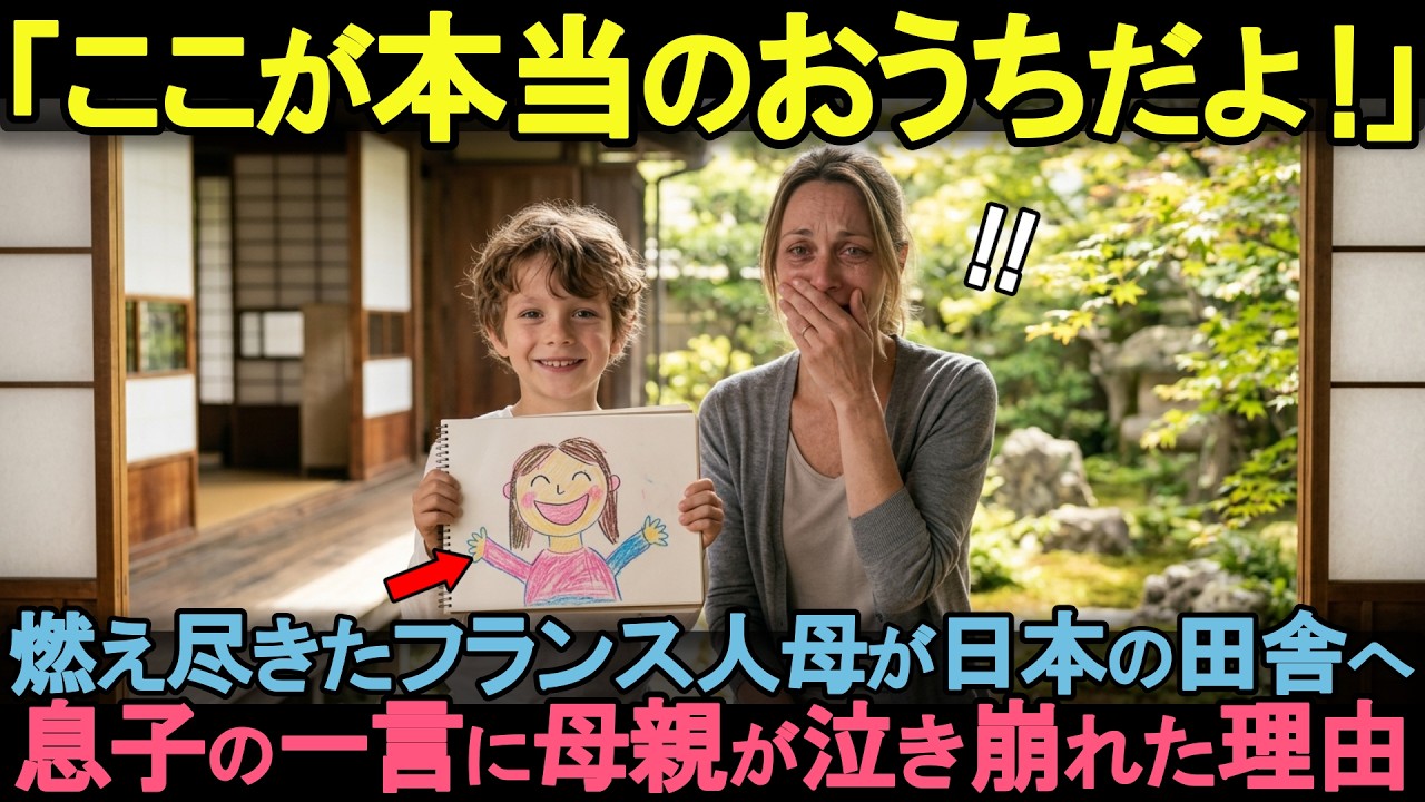 【海外の反応】「ママ、ここが本当のおうちだよ」燃え尽きたフランス人シングルマザーが日本の田舎で号泣した理由