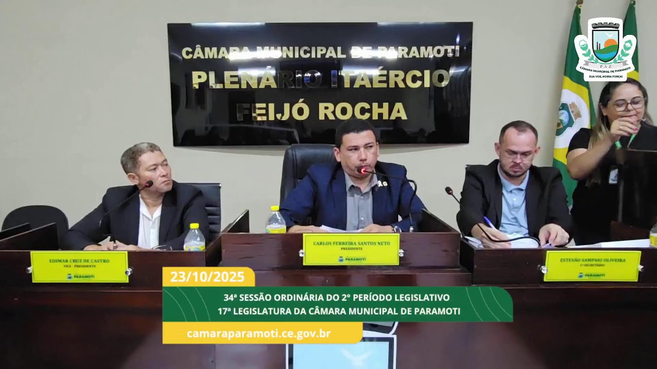 34ª SESSÃO ORDINÁRIA DO 2º PERÍODO LEGISLATIVO DE 2025