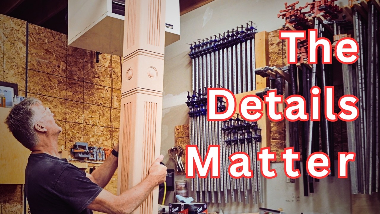 Architectural Woodworking: Reeded Column with Beading & Rosettes