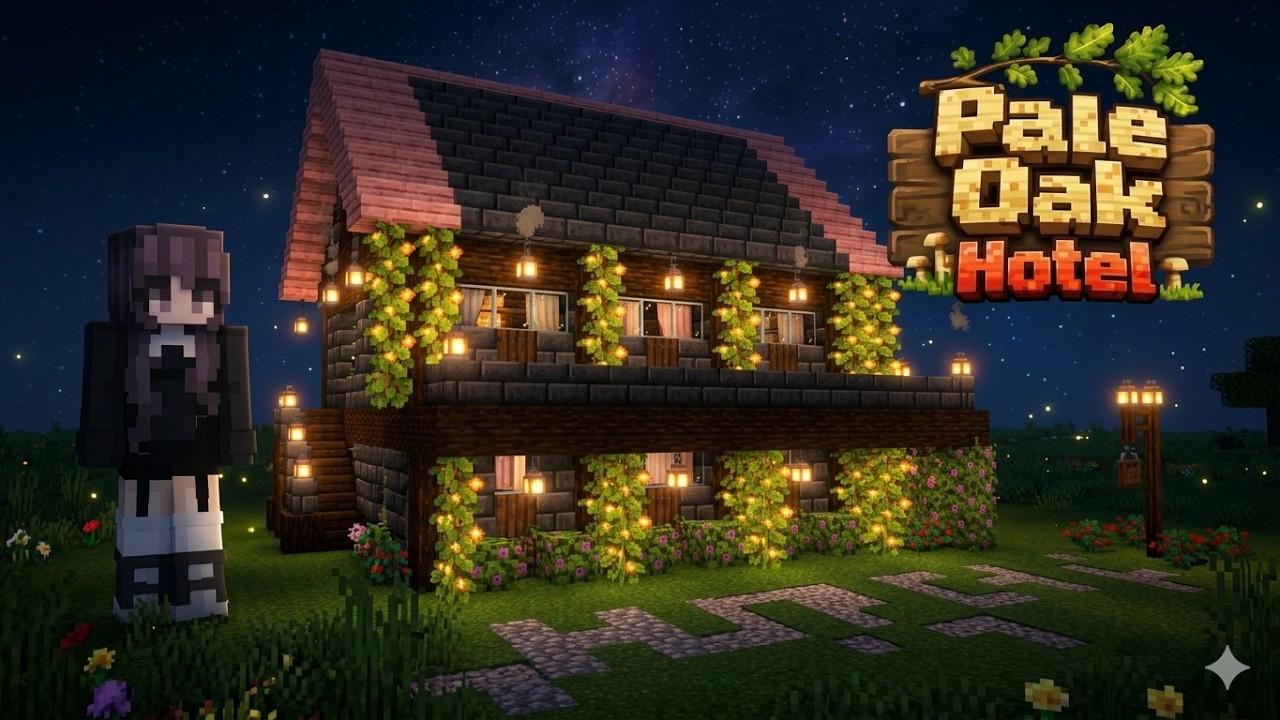 Minecraft | Pale Oak Hotel 🏨🪵